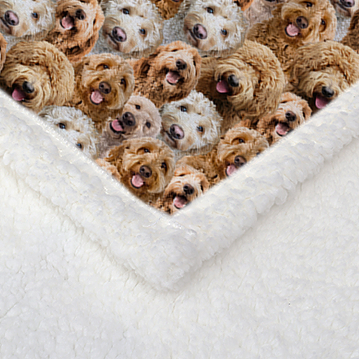 Cockapoos Fleece Blanket Fuzzy Dogs Blanket For Kids Adults Cute Puppy Cockapoos Throw Blanket Puppy Dog Animal Pattern Sherpa Blankets Cockapoos Gifts For Women - Image 6